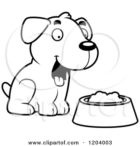 450x470 Cartoon Of A Black And White Cute Labrador Puppy Sitting By Dog