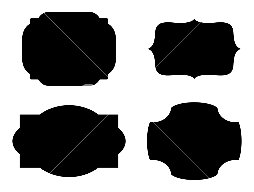 1000x755 Labels Silhouette Royalty Free Stock Image