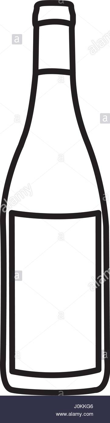 362x1390 Silhouette Wine Bottle With Label Stock Vector Art Amp Illustration