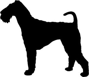 300x257 Airedale Terrier Dog Silhouette Sticker Decal Graphic Vinyl Label