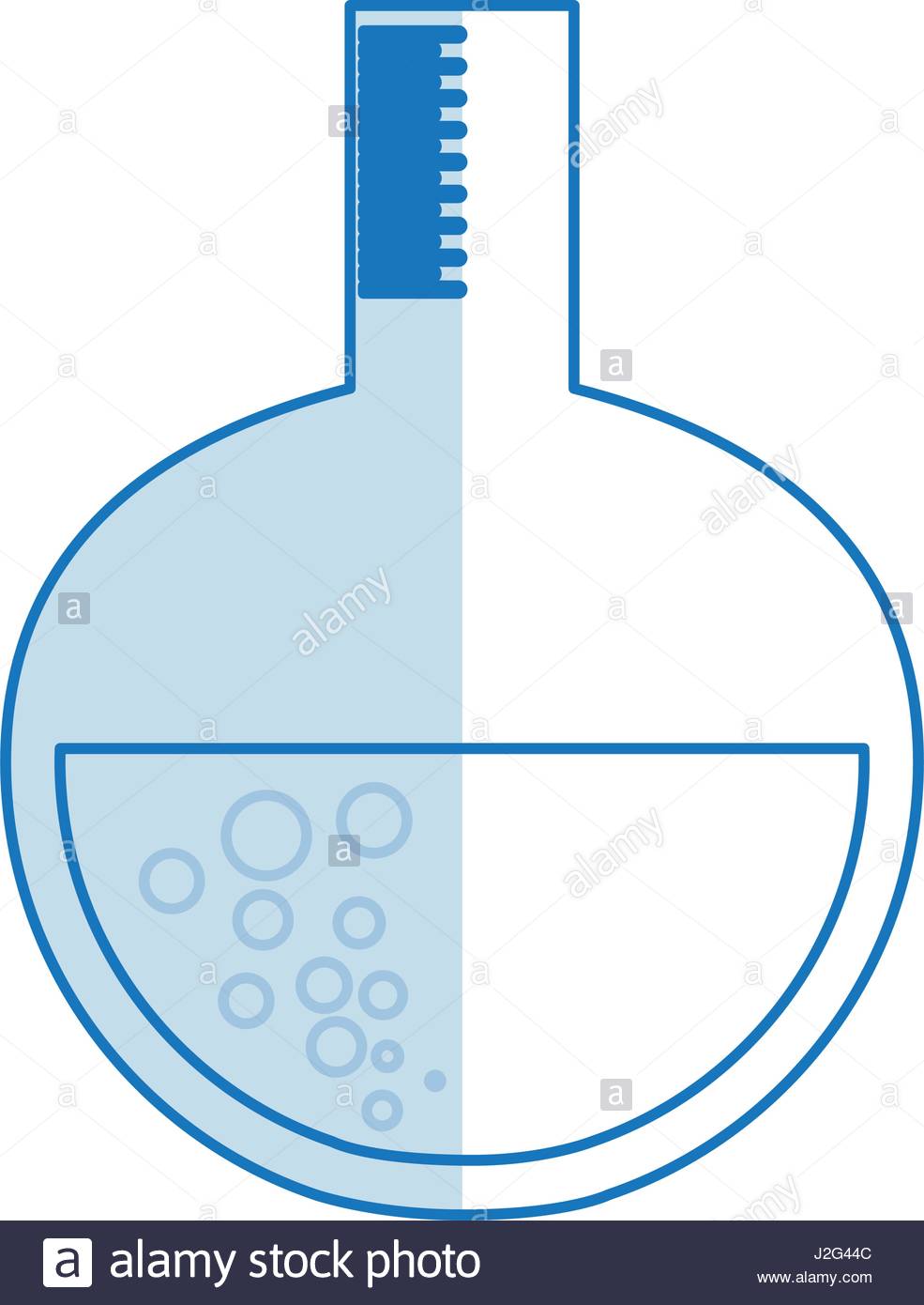 985x1390 Blue Silhouette Shading Glass Circular Beaker For Laboratory Stock