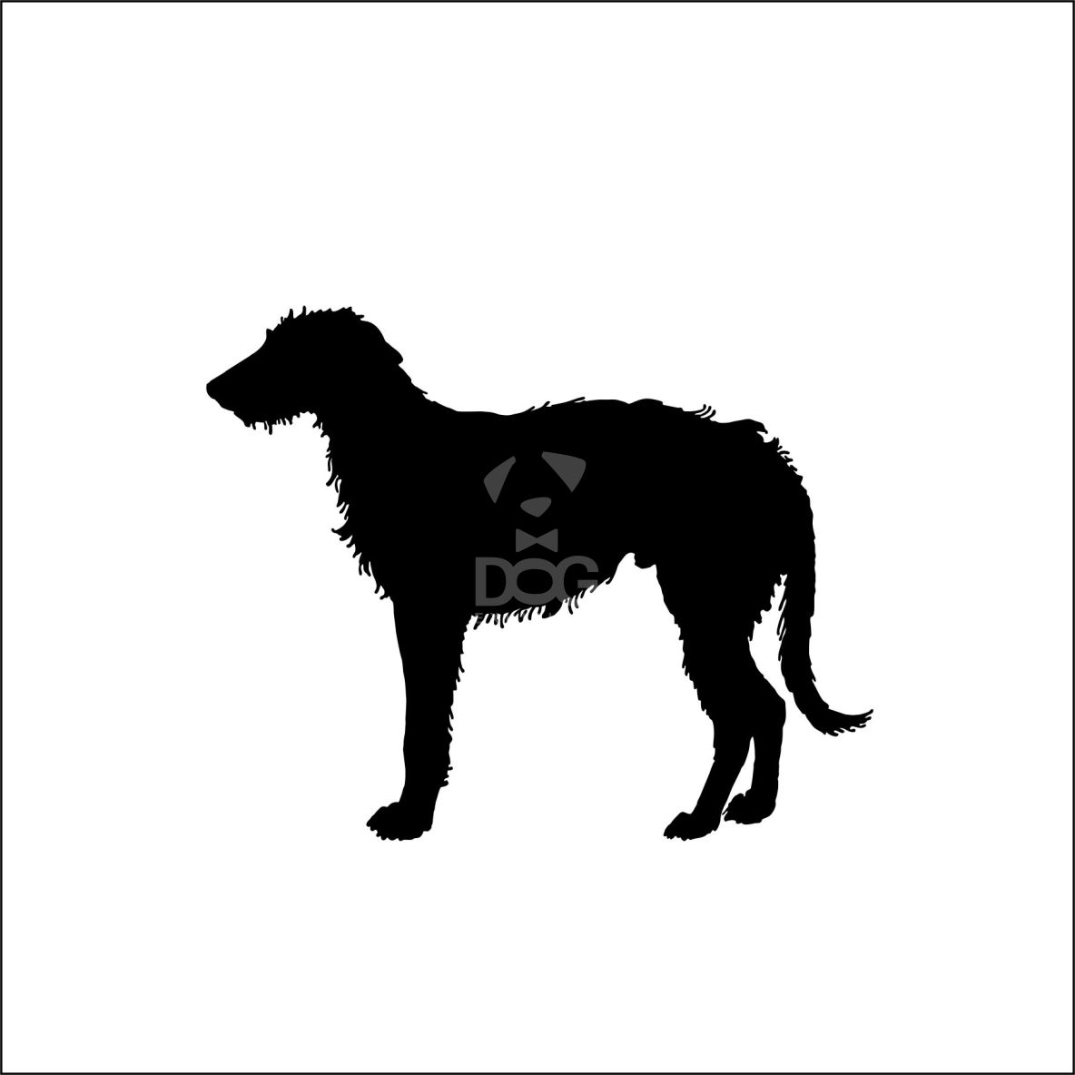 1184x1184 Irish Wolfhound Silhouette Stickers
