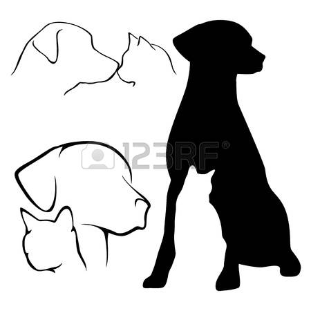 450x450 Labrador Clipart Dog And Cat