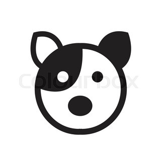 320x320 Labrador Retriever Head Vector Hand Drawing Illustration Stock