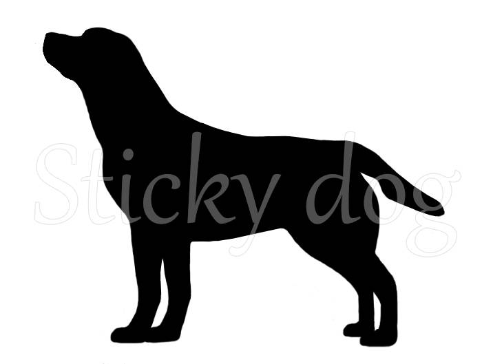 700x529 Labrador Retriever Silhouette Sticker
