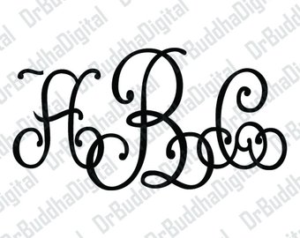 340x270 Lace Monogram Svg Etsy