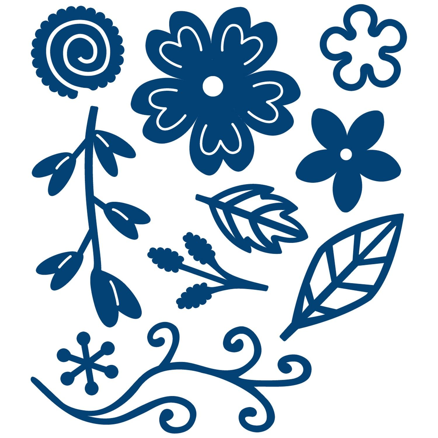 1500x1500 Tattered Lace Sentiment Florals Die Set Cutting Dies