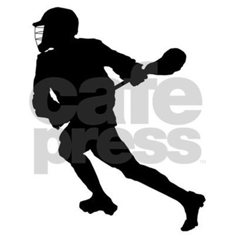 460x460 Lacrosse Player Silhouette Pillow Case By Coolsportsdesigns