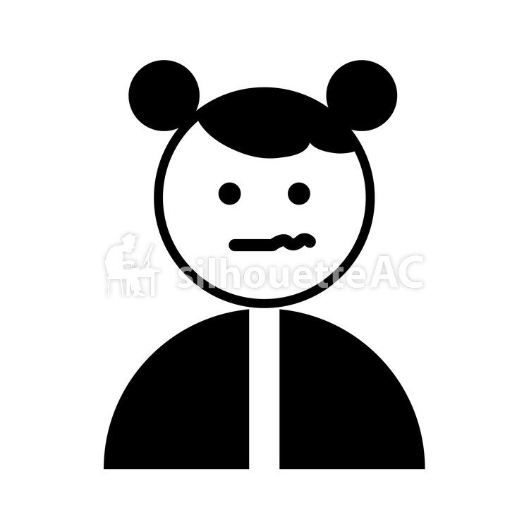 750x750 Free Silhouette Vector Lady, Woman, Dumplings