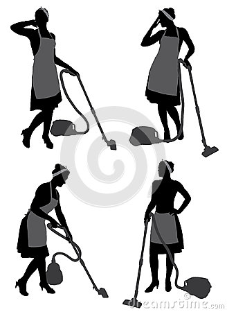 328x450 Girl Vacuum Clipart Silhouette