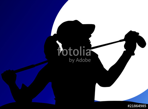 500x370 Lady Golfer Vector Silhouettes Stock Image And Royalty Free