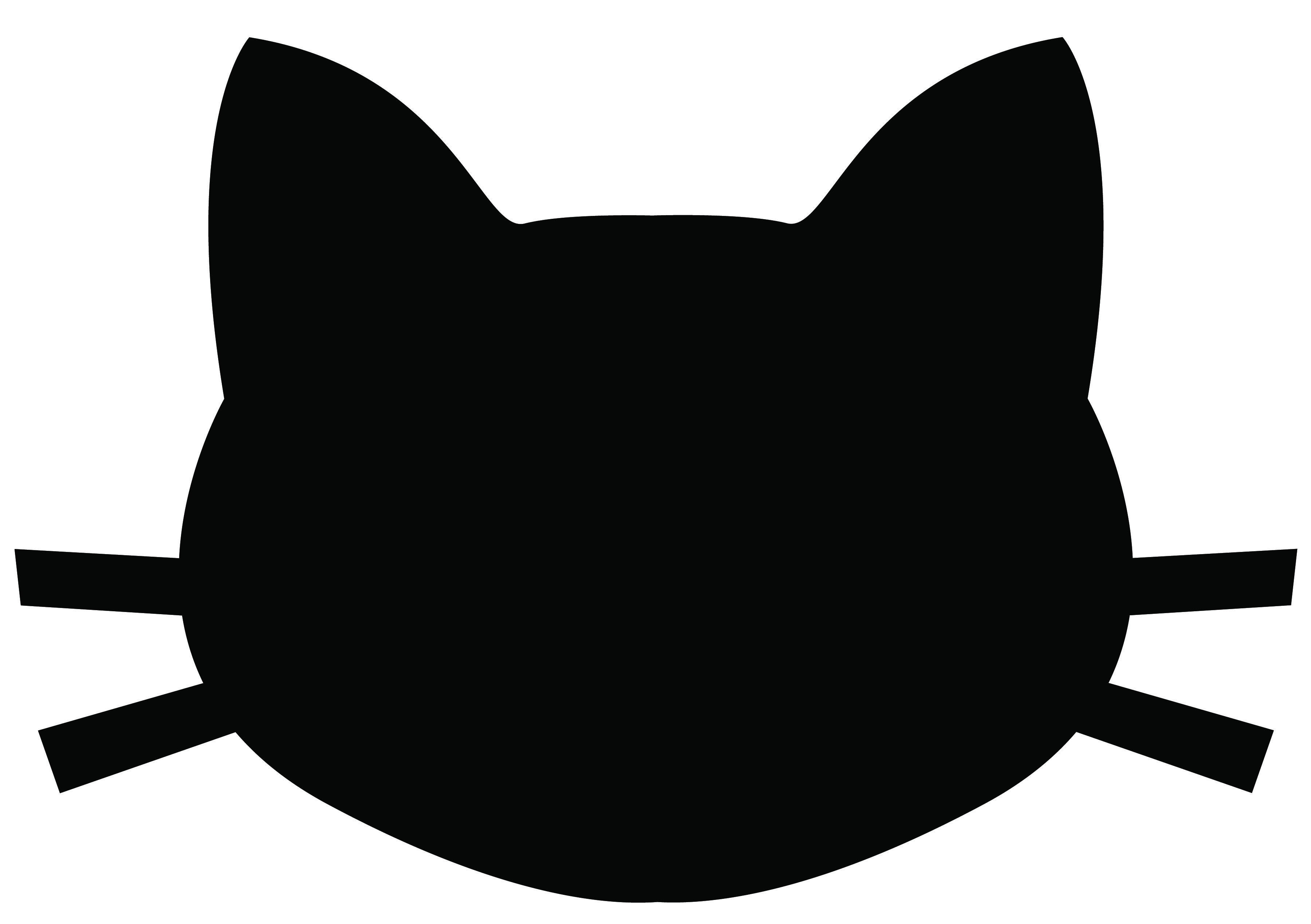 3600x2538 Cat Head Silhouette