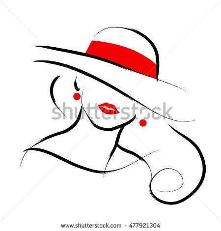 Lady In Hat Silhouette at GetDrawings | Free download