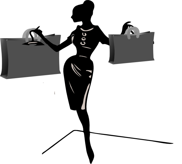 600x541 Lady Shopping Clip Art