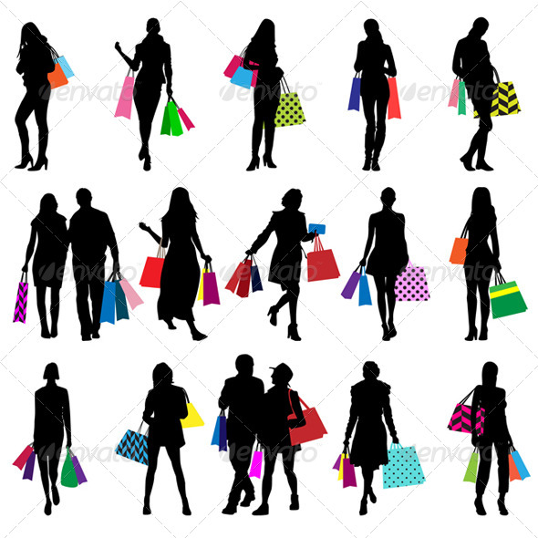 590x590 Shopping Silhouettes By Snja Graphicriver