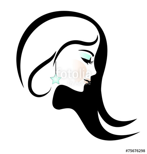 475x500 Beauty Woman Portrait Logo Vector Design Stock Image And Royalty