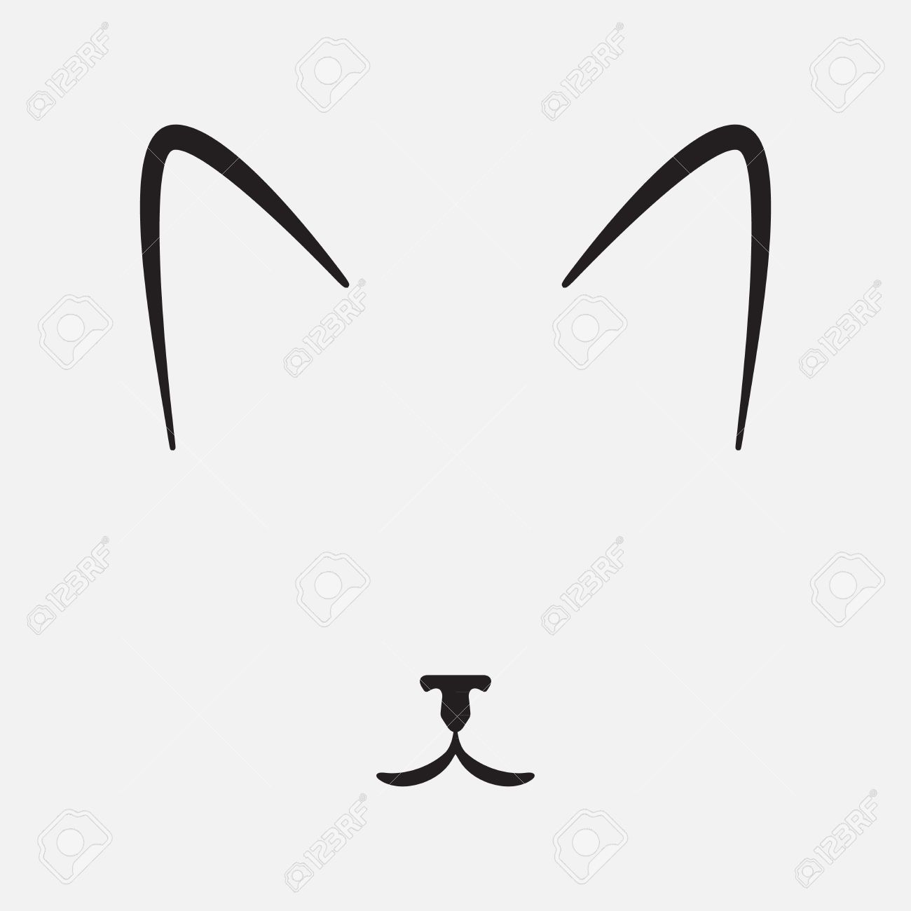 1300x1300 Cat Head Silhouette