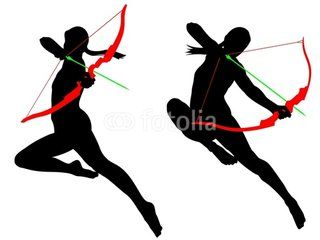 320x240 Female Archer Silhouette