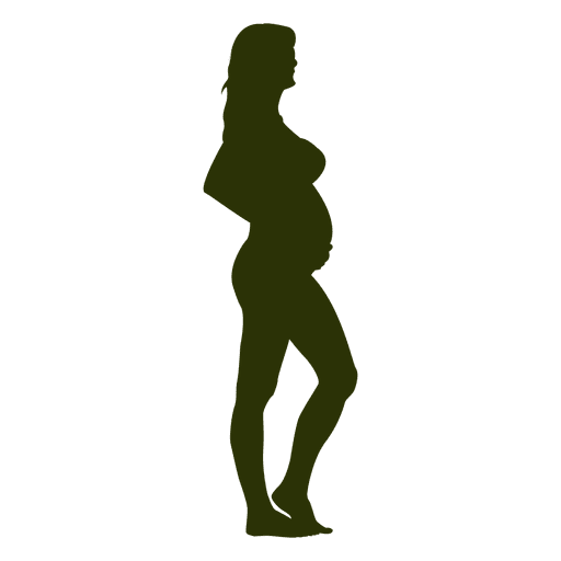 512x512 Standing Pregnant Lady Silhouette