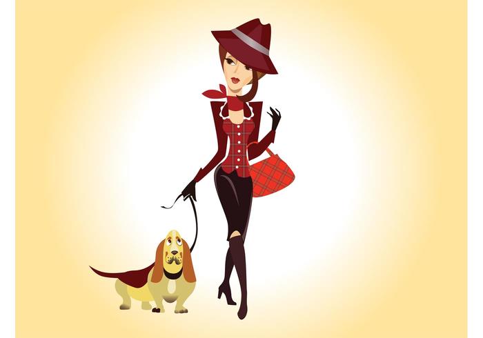 700x490 Vector Girl With Dog