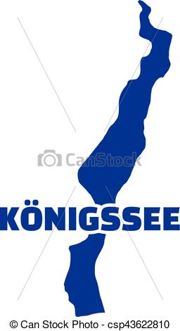 256x470 Lake Koenigssee Silhouette With Name Vector Clip Art