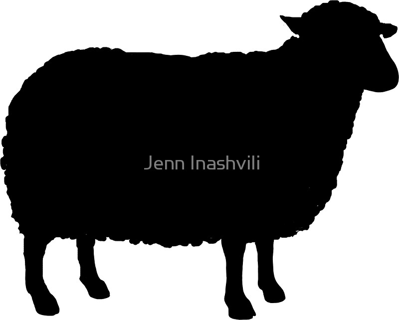 800x642 Black Sheep Silhouette(S) Stickers By Jenn Inashvili Redbubble
