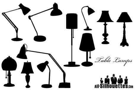 456x304 Lamps Clipart Silhouette