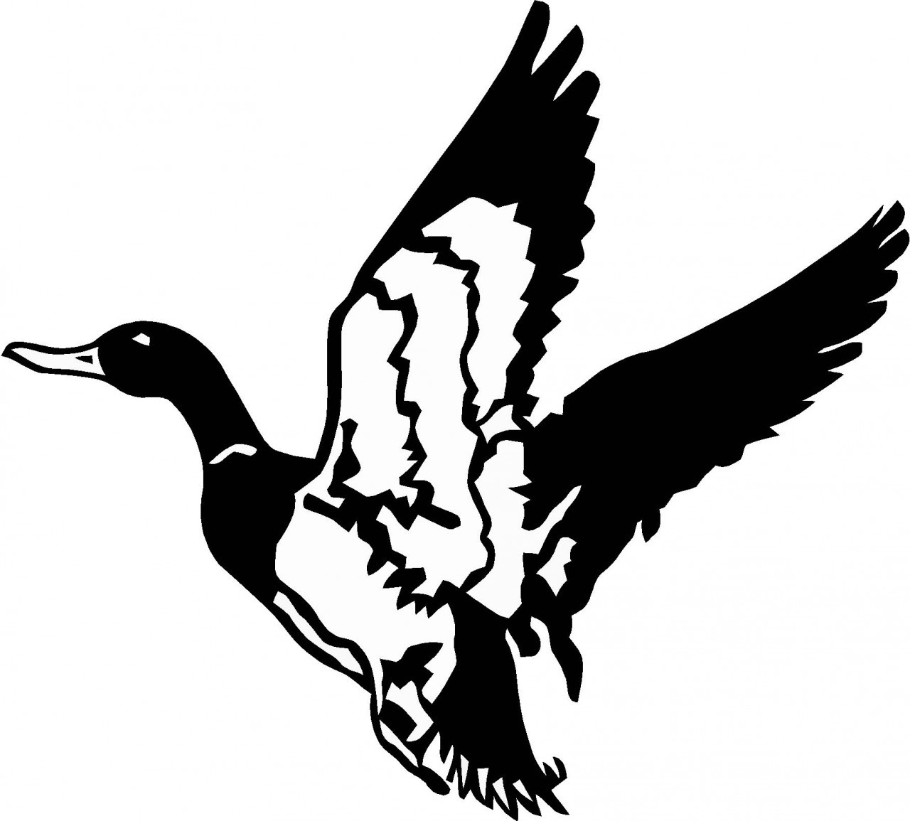 Landing Duck Silhouette at GetDrawings | Free download