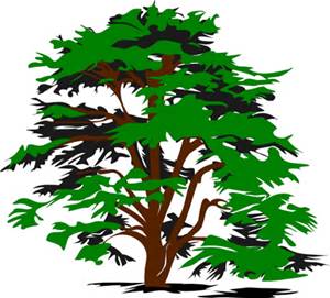 300x271 Tree Landscape Silhouette Clip Art
