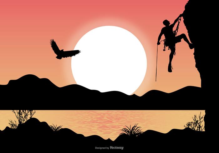 700x490 Alpinist Landscape Illustration