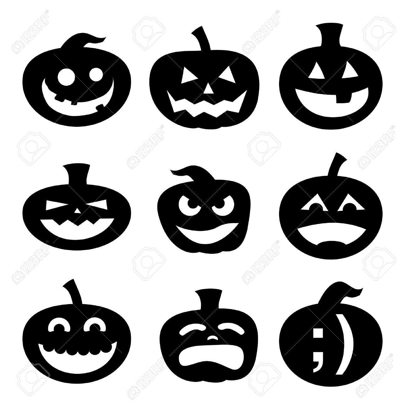 1300x1300 Happy Jack O Lantern Silhouette Free Design Templates