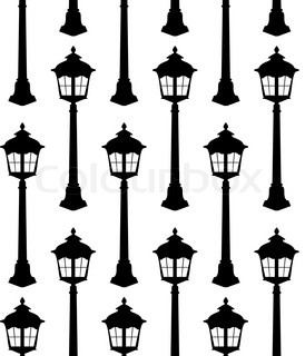 274x320 Old Lantern Silhouette Vector Illustration Stock Vector Colourbox