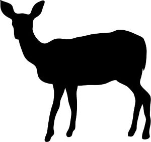 300x282 Deer Doe Silhouette