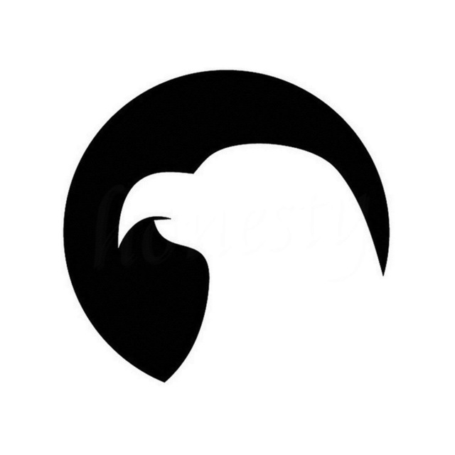 640x640 Round Silhouette Of Eagle Car Motorcycle Wall Home Glass Window