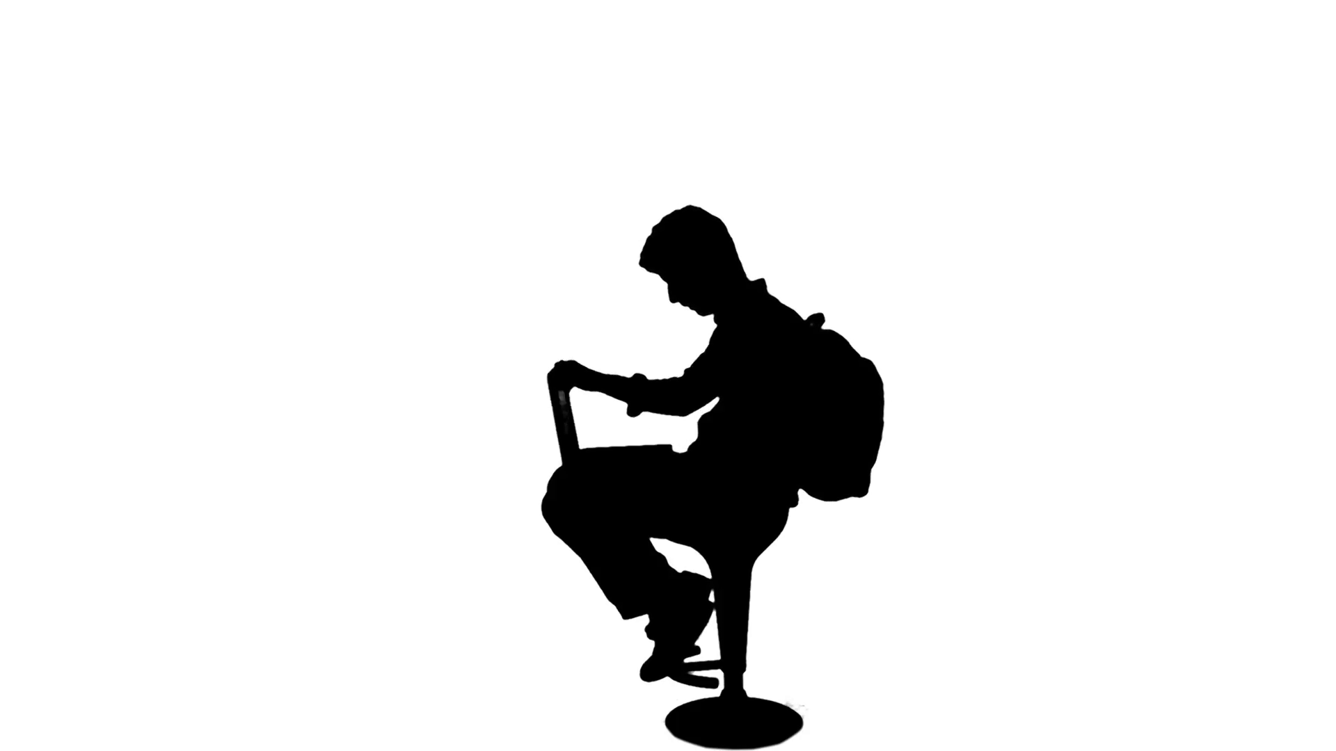 1920x1080 University Student Work Laptop Silhouette