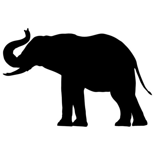 500x500 Large Elephant Silhouette Wall Decal Wilsongraphics On Artfire