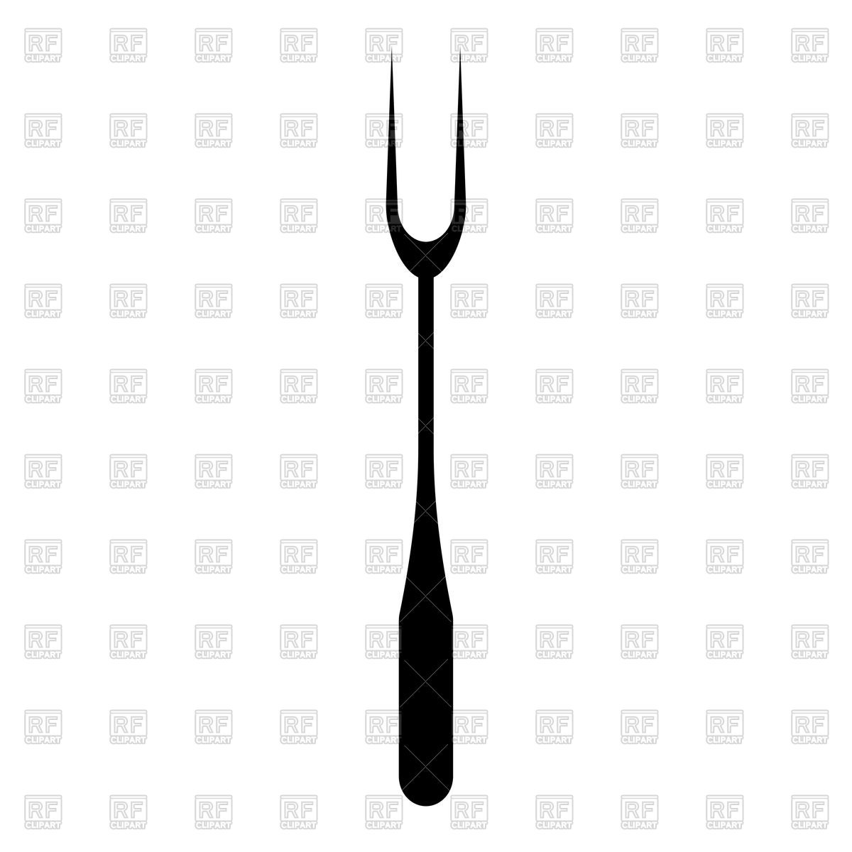 1200x1200 Large Fork Silhouette Royalty Free Vector Clip Art Image