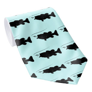 307x307 Largemouth Bass Fishing Ties Zazzle