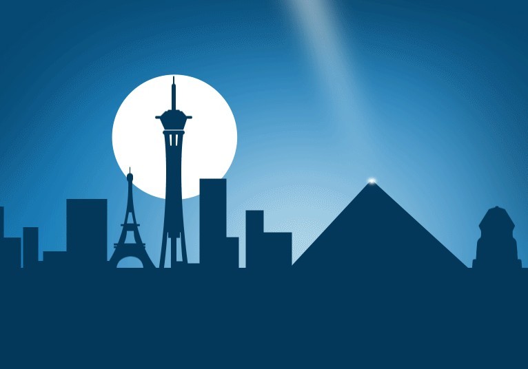 766x536 Las Vegas Silhouette Vector
