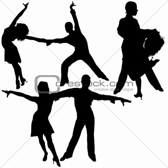 340x340 Image 1680975 Latino Dance Silhouettes From Crestock Stock Photos