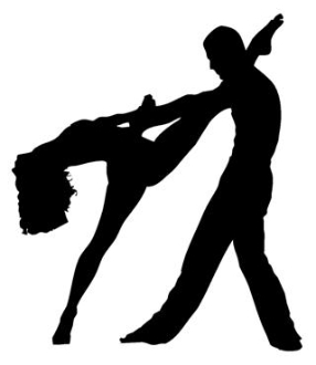 286x330 2 Dancers Silhouette 4 Decal Sticker