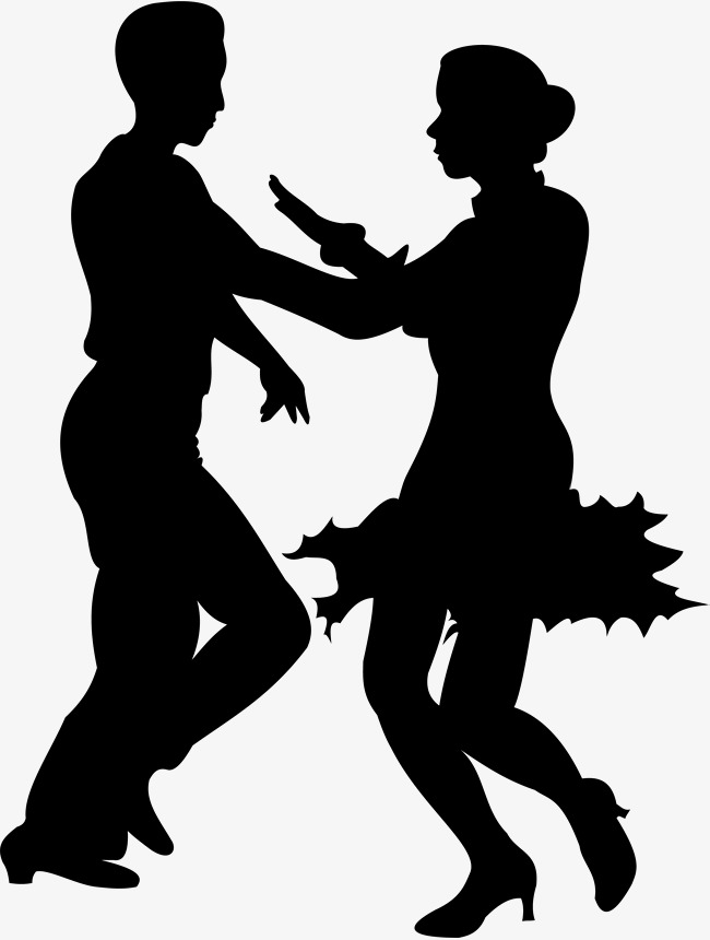 650x860 Cartoon Romantic Hand Painted Latin Dance Silhouette, Latin Dance