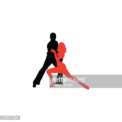 416x416 Latin Dancers Silhouettes Premium Clipart
