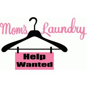 300x300 Mom's Laundry Sign Silhouette Design, Laundry Signs And Silhouettes