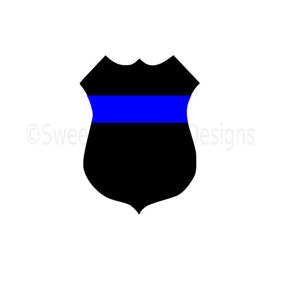 570x570 Police Badge Thin Blue Line Svg Instant Download Design For Cricut