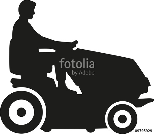 500x435 Lawn Mower Silhouette Stock Image And Royalty Free Vector Files