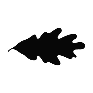 310x310 Elm Leaf Silhouette Plants Decals, Decal Sticker