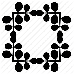 256x256 Frame, Leaf, Leaves, Nature, Plants, Silhouette, Wreath Icon