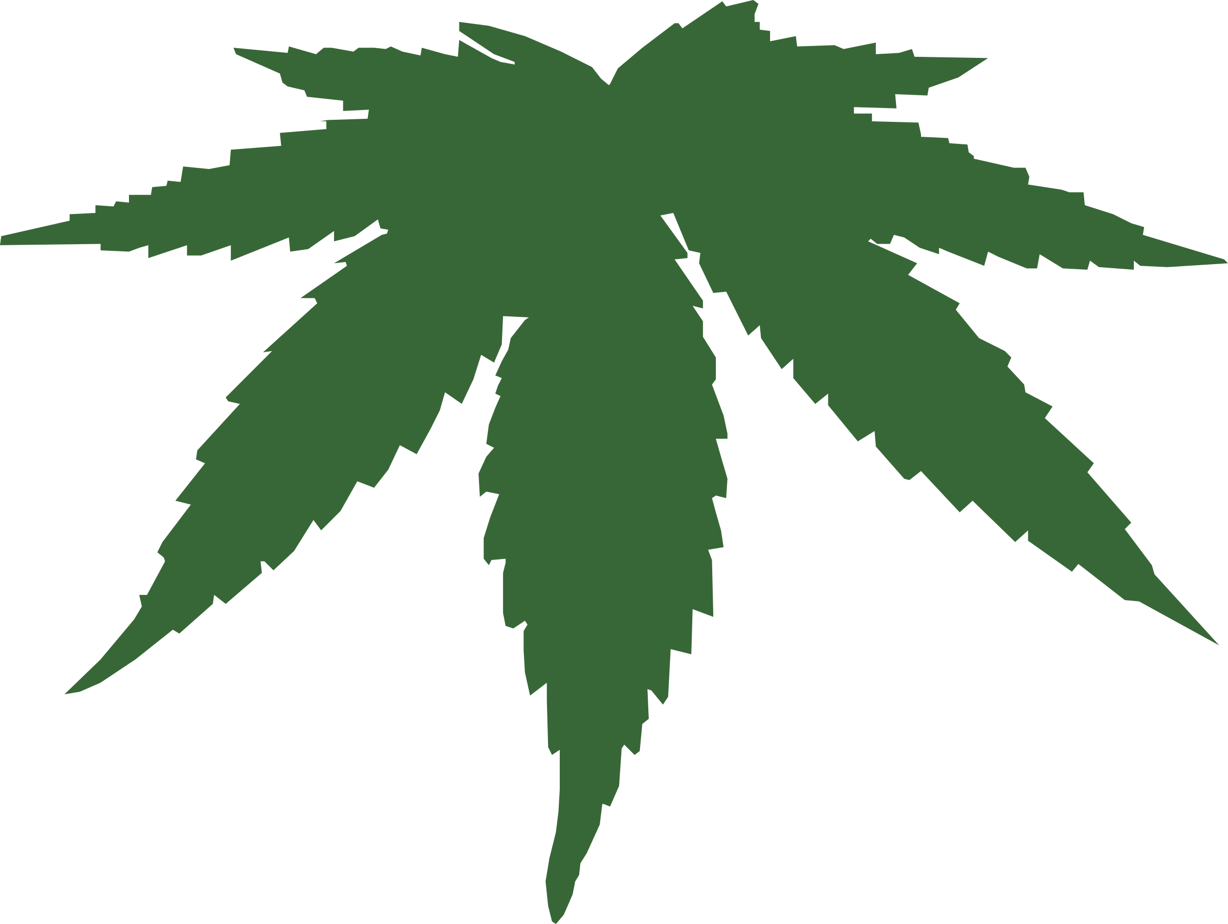 2400x1805 Marijuana Clipart Leaf Silhouette