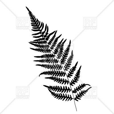 400x400 Fern Leaf Silhouette Royalty Free Vector Clip Art Image